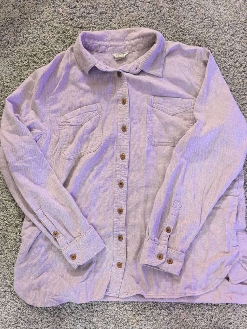 Duluth Trading Co Heathered Long-Sleeve Button Shirt (Women's XL)